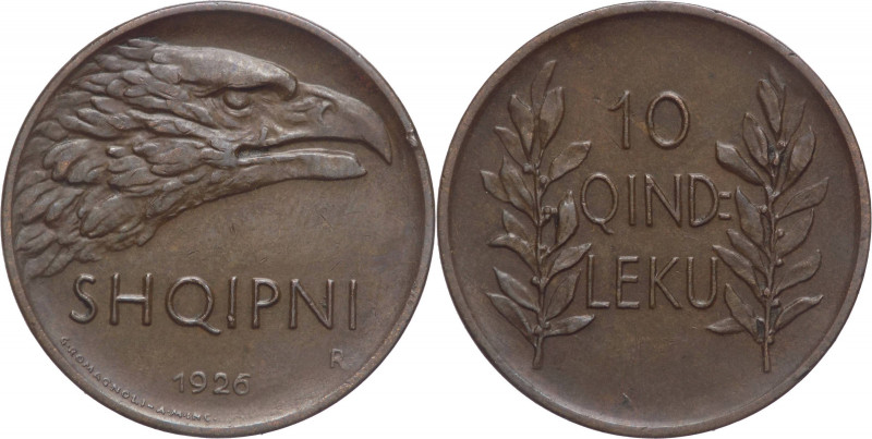 Albania - Prima repubblica (1925-1928) - 10 qindar 1926 - KM# 2 - Cu

qSPL

...