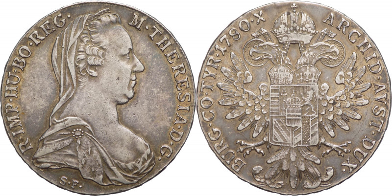 Austria - riconio del Tallero di convenzione 1780 - zecca di Vienna - Ag

BB ...