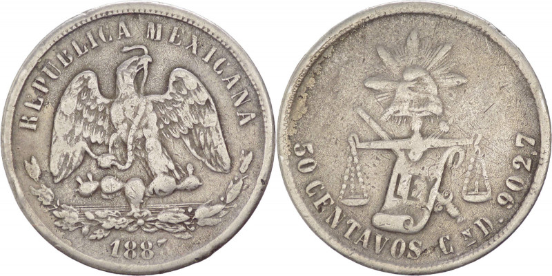 Messico - repubblica federale (1823-1905) - 50 centavos 1883 - KM# 407 - Ag

M...