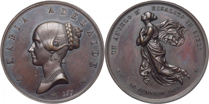 Italia - Medaglia commemorativa di Maria Adelaide d'Asburgo Lorena (1822-1855) -...