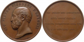 Italia - Medaglia emessa il 29-09-1859 commemorativa dell' ottantesimo compleanno di Giovan Pietro Vieusseux (1779-1863) editore e scrittore - Opus G....