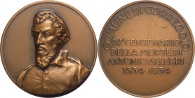 Italia - medaglia a tema emessa dal comune di Correggio per il quarto centenario della morte di Antonio Allegri - 1934 - Ae - gr.29,59 - Ø mm40

FDC...