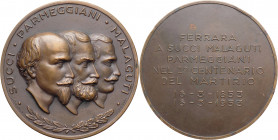 Italia - Medaglia a ricordo del martirio di Succi, Malaguti e Parmeggiani - Ferrara - 1953 - Ae - gr. 132,59 - Ø 65 mm

SPL

SPEDIZIONE IN TUTTO I...