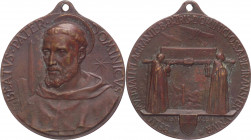 Italia - medaglia emessa nel 1953 commemorativa della traslazione delle spoglie di S. Domenico avvenuta il 17 aprile 1943 per sottrarle alla minaccia ...