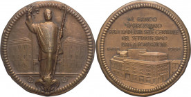 Milano - Medaglia emessa nel 1966 commemorativa del settantesimo anniversario del Banco Ambrosiano di Milano - opus Giannino Castiglioni - officina Jo...