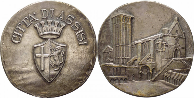 Italia - Medaglia commemorativa della Basilica di San Francesco ad Assisi luogo ...