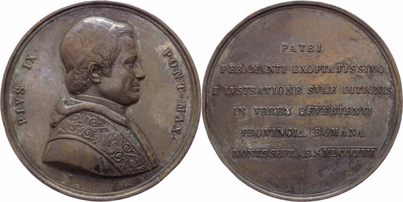 Stato Pontificio - Pio IX, Mastai Ferretti (1846-1878) - Medaglia "Patri Peraman...