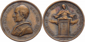 Leone XIII, Pecci (1878-1903) - medaglia straordinaria emessa il 24/12/1899 a ricordo dell'apertura della Porta Santa e dell'Anno Santo che fu distrib...
