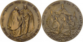 Italia - Paolo VI, Montini (1963-1978) - Medaglia straordinaria emessa nel 1964 commemorativa dell viaggio apostolico in India e del 38° Congresso Euc...