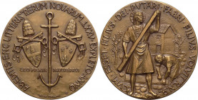 Città del Vaticano - Paolo VI, Montini (1963-1978) - medaglia per il VI Anniversario Enciclica Rerum Novarum 1966 - Ae - gr. 36,48, Ø 44 mm

FDC

...