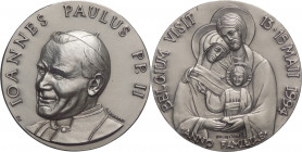Città del Vaticano - Giovanni Paolo II, Wojtila (1978-2005) - medaglia per il viaggio in Belgio - 1994 - Opus Pancotto - Ag.800 - gr. 20,71 ; Ø 35 mm...