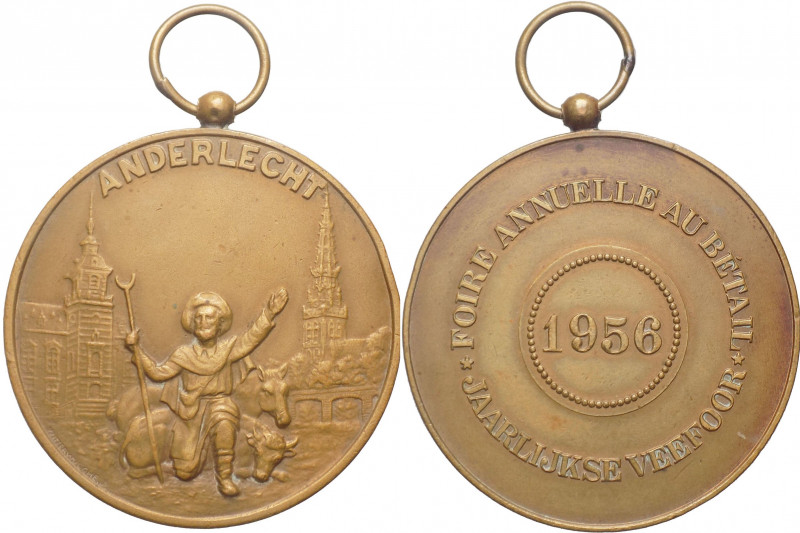 Belgio - medaglia della città di Anderlecht, per la fiera del bestiame - 1956 - ...