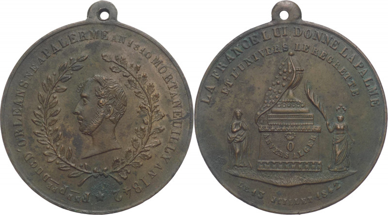 Francia - medaglia per la prematura scomparsa del duca d'Orleans - 1842 - Ae - 2...