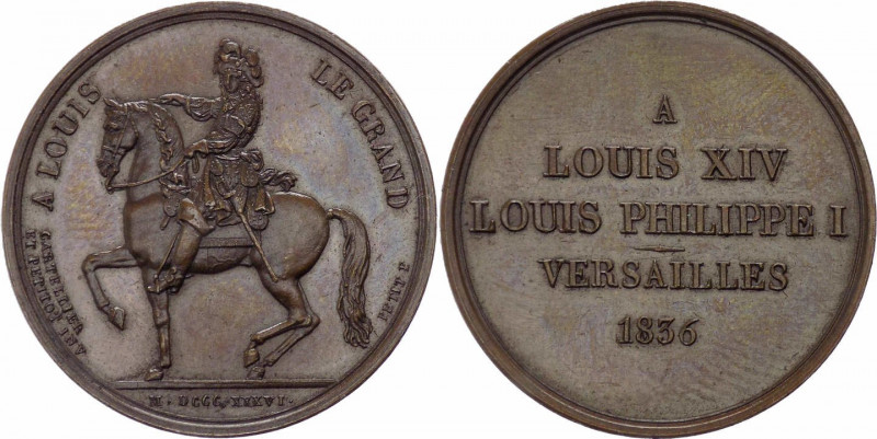 Francia - Medaglia riconio del 1845-1860 originariamente emessa nel 1836 commemo...