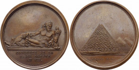 Francia - Medaglia riconio del 1842-1845 originariamente emessa nel 1798 commemorativa della conquista napoleonica dell’Egitto - mm 27; gr. 10,5 - Ae ...