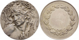 Francia - medaglia premio con raffigurazione di Apollo Citaredo - riconio 1979 (data riportata nel taglio) - opus Loudray - 83,46 g; 55 mm - Ag

SPL...