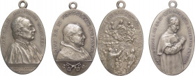 Italia - lotto di 2 medagliette votive: una a Santa Teresa e per i 50 anni di sacerdozio di Pio XI (1922 -1939); l'alta per la beatificazione di Giova...