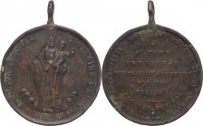 Medaglia emessa nel 1882-1883 votiva delle 19 apparizioni della Vergine a Anne Marie Coste avvenute a Lione tra la fine del 1882 e fino al settembre 1...