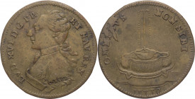 Francia - Luigi XVI (1775-1791) gettone prodotto a Norimberga 1791 - D/LVD. XVI. D. G. FR. ET. NAV. REX. - busto a destra sotto al busto REICH - R/ OM...
