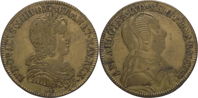 Francia - Luigi XIV (1643-1715) - gettone 1643-1665 circa; D/ .LVDOVICVS. XIIII....