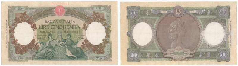 Repubblica Italiana (dal 1946) - Monetazione in lire (1946-2001) - lire 5.000 "R...