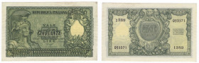 Repubblica Italiana (dal 1946) - monetazione in lire (1946-2001) - 50 lire "Italia elmata" - 31.12.1951 - Rif. bibl. UNI 51

mSPL

SPEDIZIONE SOLO...