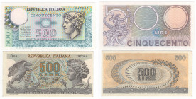 Repubblica Italiana (dal 1946) - monetazione in lire (1946-2001) - Lotto di 2 banconote da 500 lire tipo "Aretusa" e tipo "Mercurio"

FDS

SPEDIZI...