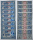 Repubblica dell'Austria Tedesca (1918-1919) - Lotto di 8 banconote consecutive da 1000 corone - altissima conservazione

 altissima conservazione
...