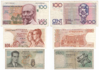 Belgio - lotto di 3 banconote da 100, 50 e 20 franchi 

med.BB 

SPEDIZIONE IN TUTTO IL MONDO - WORLDWIDE SHIPPING