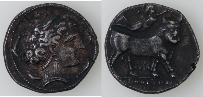 Mondo Greco. Campania. Neapolis. 320-300 a.C. Didracma. Ag. D/ Testa diademata d...