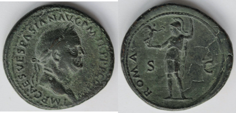 Impero Romano. Vespasiano. 69-79 d.C. Sesterzio. Ae. D/ IMP CAES VESPASIAN AVG P...