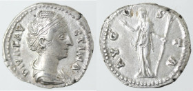 Impero Romano. Faustina I, moglie di Antonino Pio, deceduta nel 147 d.C. Denario. Ag. Ric. 361. Peso gr. 3,88. Diametro mm. 18. SPL+. (6521) QUESTA MO...