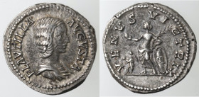 Impero Romano. Plautilla, moglie di Caracalla, deceduta nel 212 d.C. Denario. Ag. D/ PLAVTILLA AVGVSTA. Busto drappeggiato a destra. R/ VENVS VICTRIX....