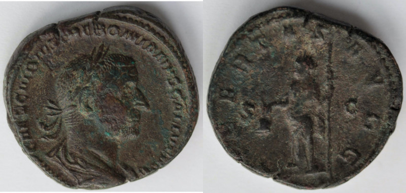 Impero Romano. Treboniano Gallo. 251-253 d.C. Sesterzio. Ae. D/ IMP CAES C VIBIV...