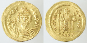 Impero Bizantino. Focas. 602-610 d.C. Solido. Au. Sear 618. Peso gr. 4,50. Diametro mm. 21. Esemplare di conservazione eccezionale con fondi ancora lu...