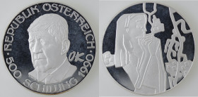 Monete Estere. Austria. 500 Shilling 1990. Ag. 10° anniversario della morte di Oskar Kokoschka. KM# 2994. Peso 23,95 gr. Diametro 37 mm. Proof. (3822)...