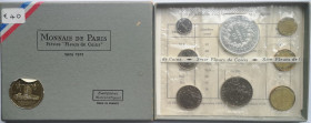 Monete Estere. Francia. Serie divisionale 1973. 8 Valori Nominali con 5 Franchi in Ag. In confezione originale. FDC. (8122)