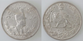 Monete Estere. Iran. Reza Shah Pahlavi. 1925-1941. 5.000 Dinar 1927. Ag. KM# 1106. Peso 23 gr. Diametro 36 mm. qSPL-SPL. (7822)