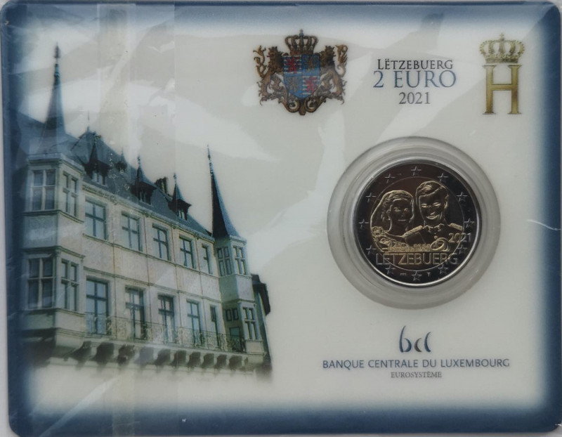 Monete Estere. Lussemburgo. 2 Euro. Coincard. 40º anniversario di matrimonio del...