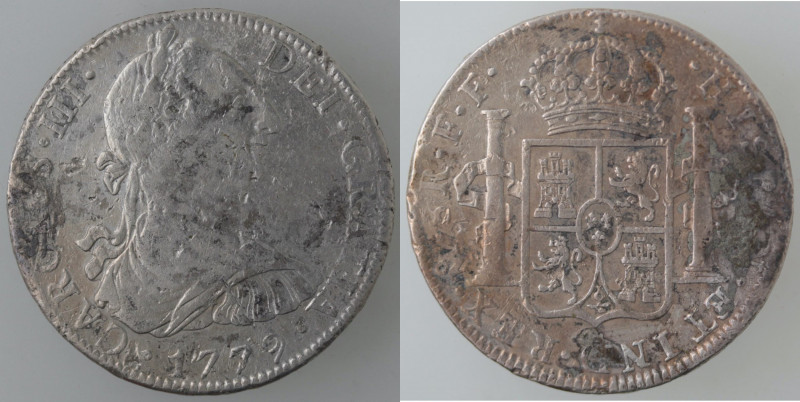 Monete Estere. Messico. Città del Messico. Carlo III. 1759-1788. 8 reales 1779. ...