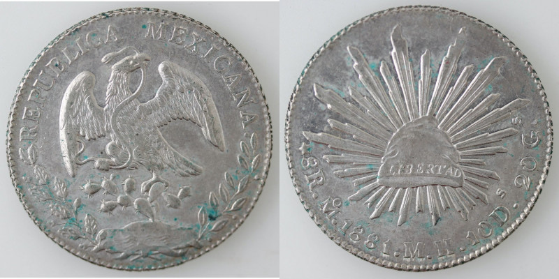 Monete Estere. Repubblica del Messico. 8 Reals 1881. M H. Citta' Del Messico. Ag...