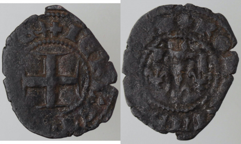 Zecche Italiane. Napoli. Roberto d'Angiò. 1309-1343. Denaro. Mi. MIR 29. Peso gr...