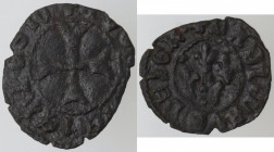 Zecche Italiane. Napoli. Ladislao di Durazzo. 1386-1414. Denaro. Mi. Peso gr. 0,72. Diametro mm. 16. BB+. Legenda completa. R.