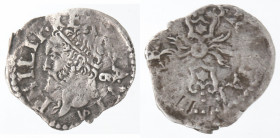Zecche Italiane. Napoli. Filippo II. 1554-1598. Grano. Ag. Mag. 90/1. Peso gr. 0,26. Diametro mm. 14. BB. RRR. (D. 2720)
