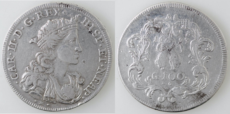 Zecche Italiane. Napoli. Carlo II. 1674-1700. Ducato 1693. Ag. Mag. 7. Peso gr. ...