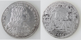 Zecche Italiane. Napoli. Carlo II. 1674-1700. Carlino 1686. Ag. Mag. 36. Peso gr. 2,79. Diametro mm. 23,70. BB+. (6222)