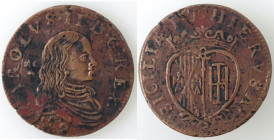 Zecche Italiane. Napoli. Carlo II. 1665-1700. Grano 1682. Ae. Mag. 58. Peso gr. 8,02. Diametro mm. 28. qSPL.