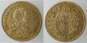 Zecche Italiane. Napoli. Ferdinando IV. 1759-1798. 6 Ducati 1768. Au. Mag 197c. Peso 8,80 gr. Diametro 26 mm. BB+. R. (6822)