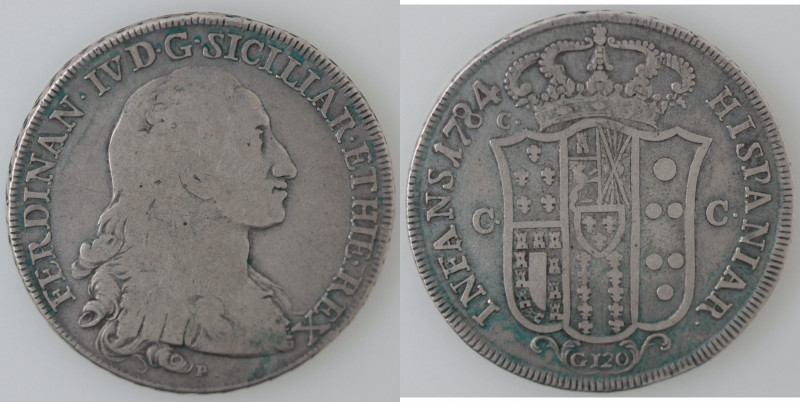 Zecche Italiane. Napoli. Ferdinando IV. 1759-1798. Piastra 1784. Ag. Mag. 241. P...