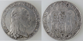 Zecche Italiane. Napoli. Ferdinando IV. 1759-1798. Piastra 1795. Ag. Mag. 257. Peso 27,44 gr. Diametro 39 mm. BB+. (8222)